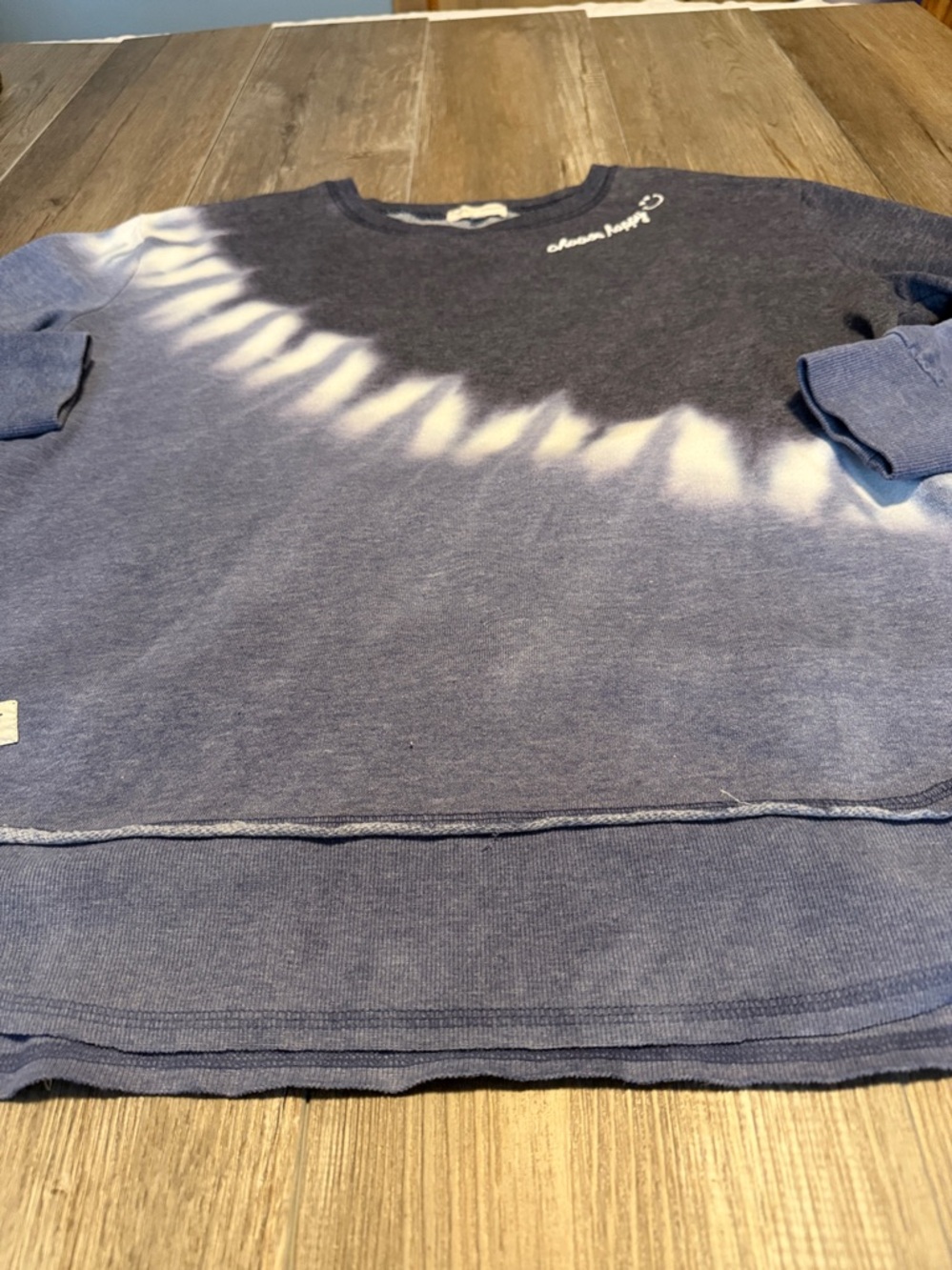 Simply Southern Blue and White Tie-Dye Crewneck Sweatshirt - Picture 5 of 6